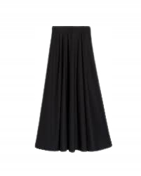 Ivy Oak Černá Sukně MIDI Jednoduchá S Vlnou A Elastanem 36 Kwd