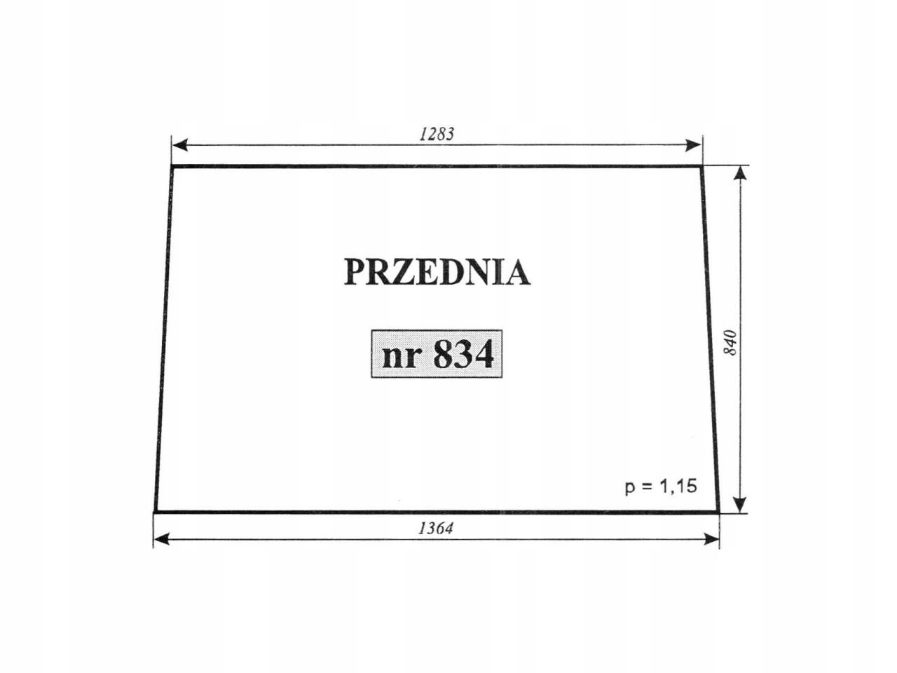 ВЕТРОВОЕ СТЕКЛО ZETOR 6945 834