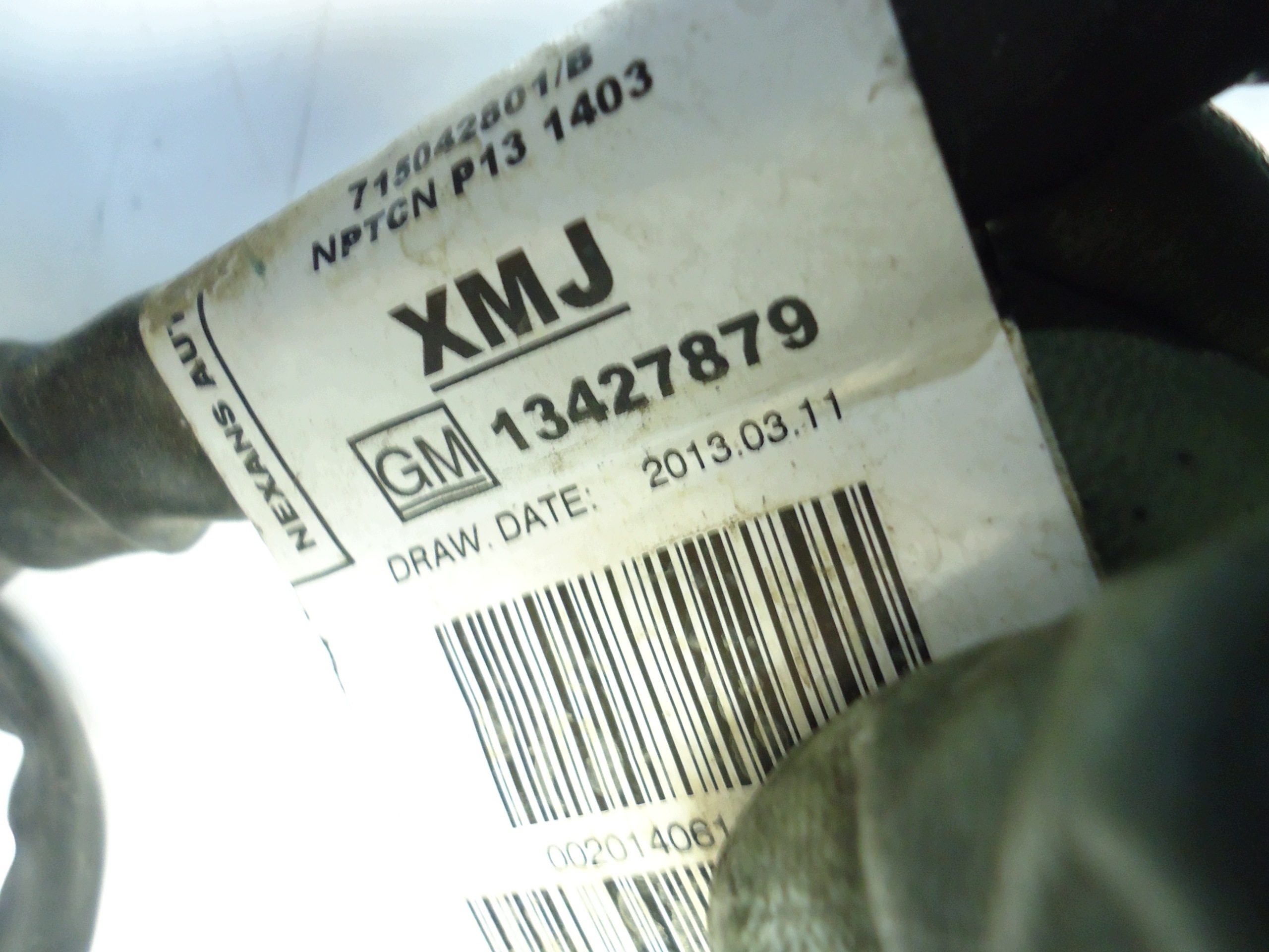 OPEL INSIGNIA A 2.0 CDTI A20DTH bundle motor wiring 13427879