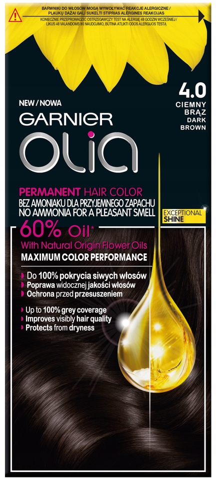 

Garnier Olia Farba do włosów 4.0 Ciemny Brąz