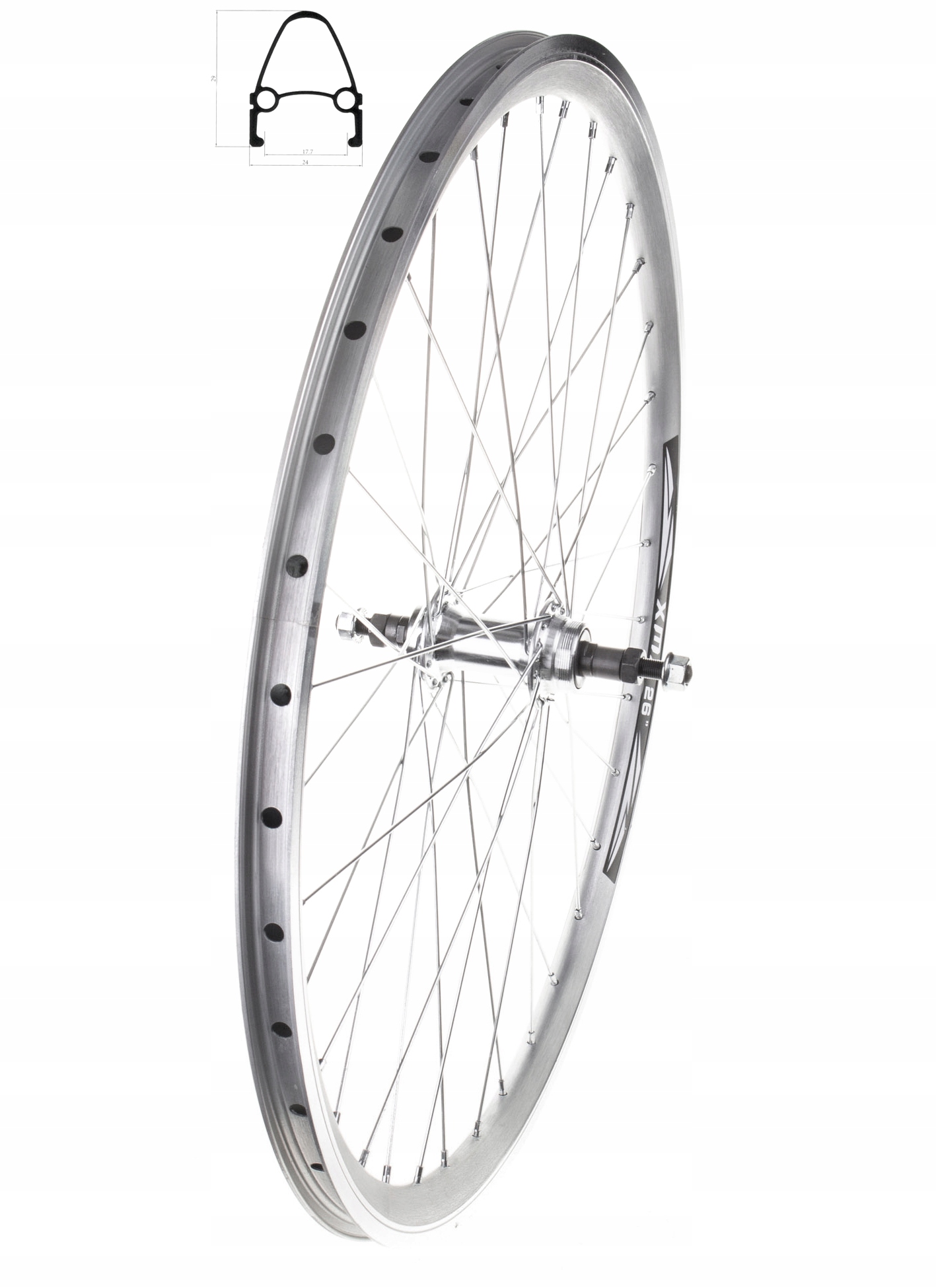 KOŁO TYŁ 26" ROWEROWE TYLNE POD WOLNOBIEG 6-7 RZĘDOWY OBRĘCZ STOŻEK ROJAX Marka Rojax