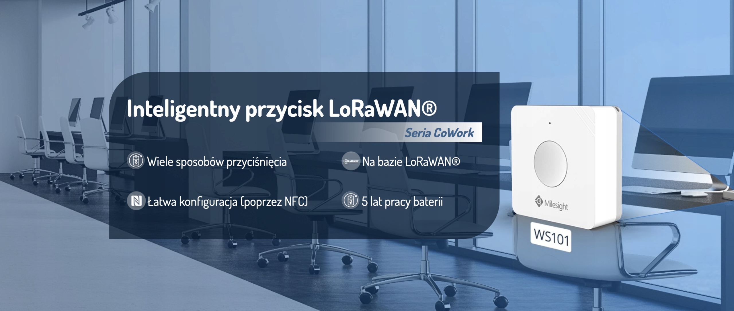 Milesight WS101 | Inteligentny przycisk LoRaWAN Stan opakowania oryginalne