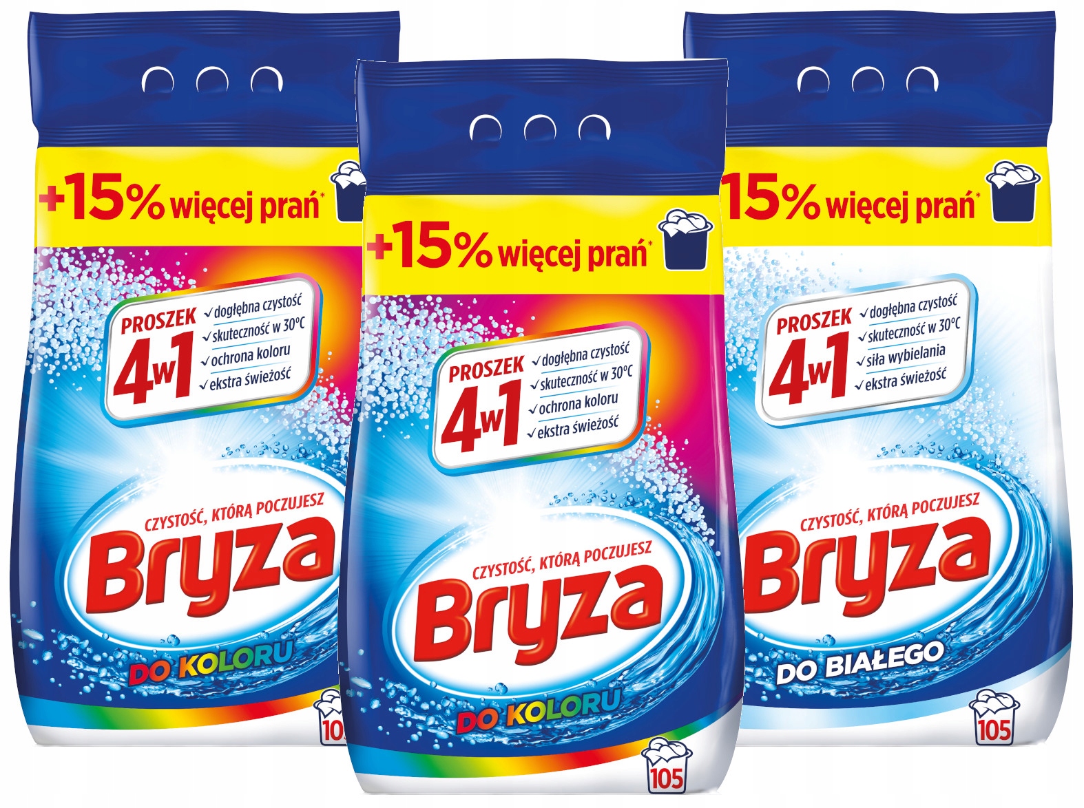 

Bryza Proszek do prania Kolor Biel zestaw 315 prań