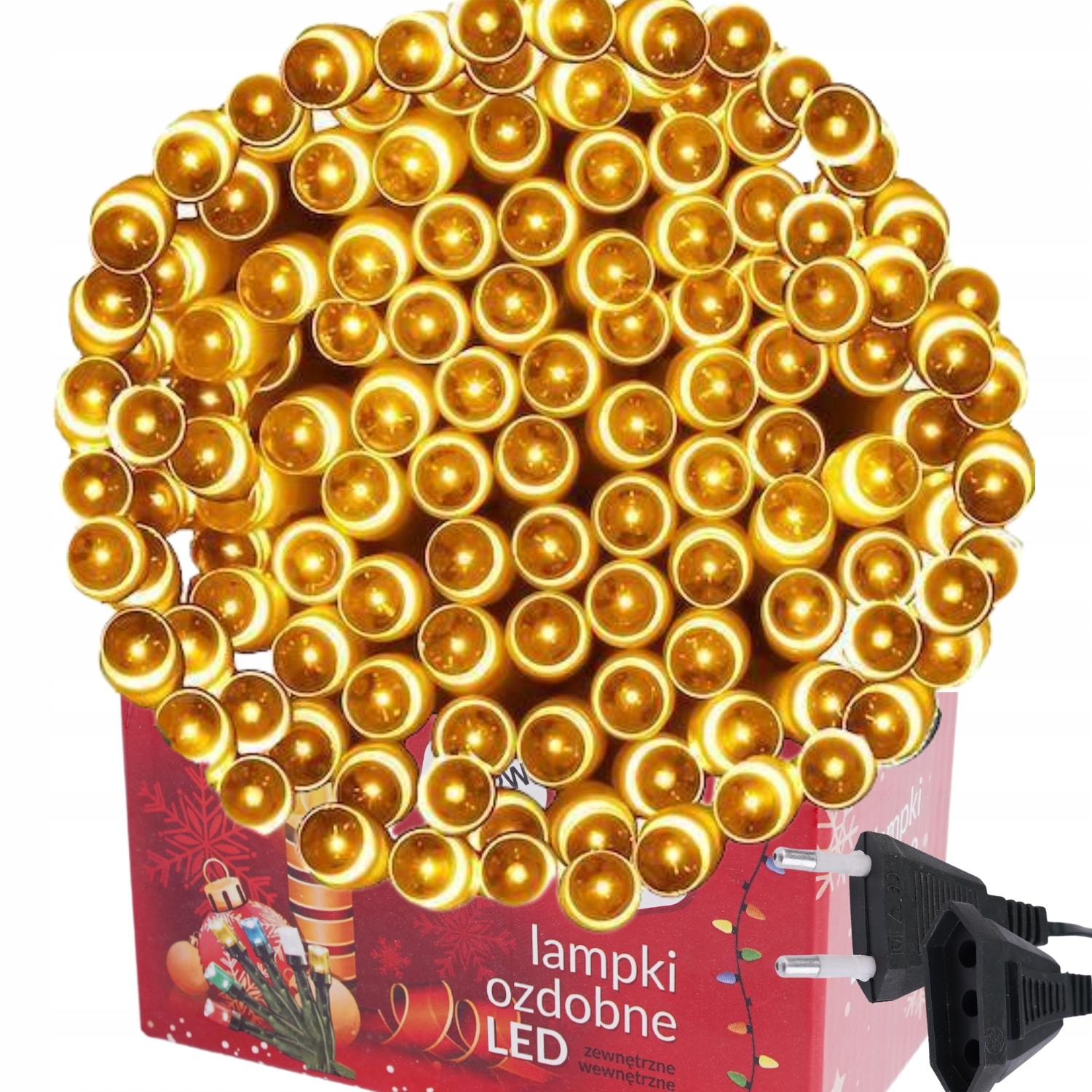 

Lampki Choinkowe Świąteczne 200 Led Białe Ciepłe