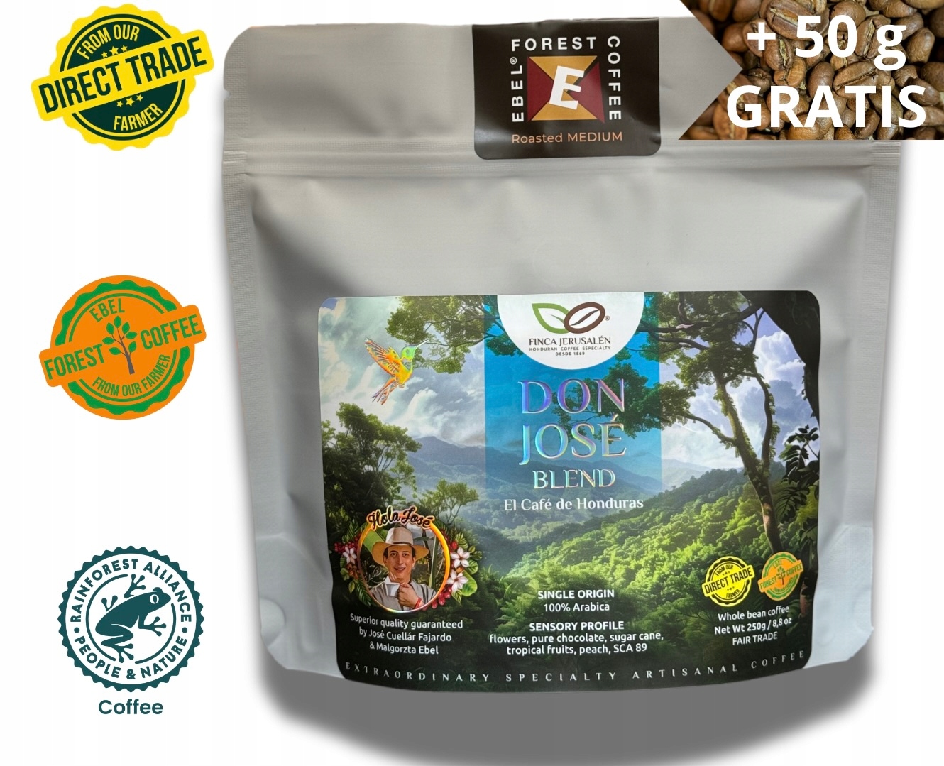 Honduras Don José Blend – elitní výběrová káva (250 g)