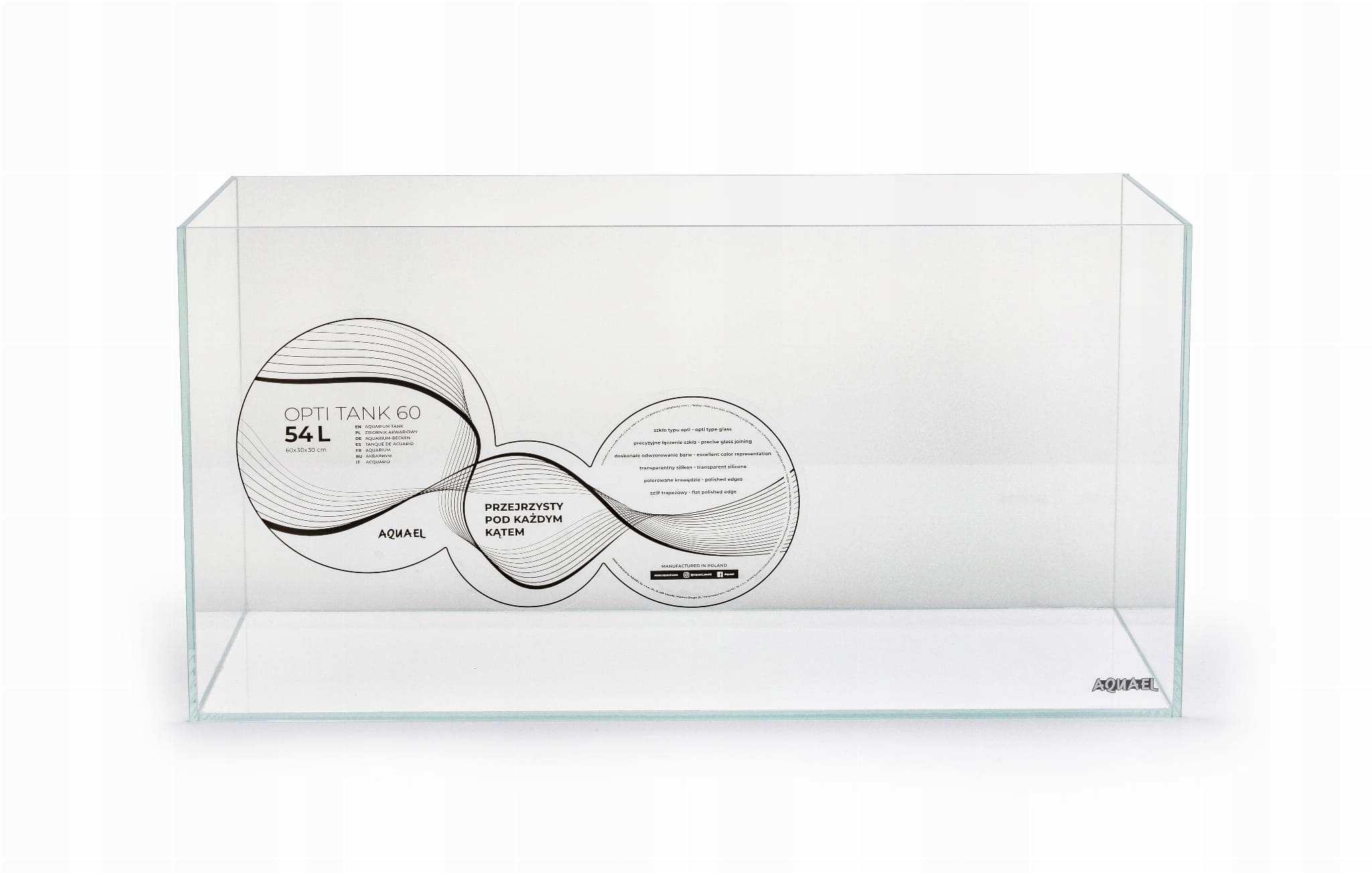 

Aquael Opti Tank Akwarium 60X30X30cm 54L