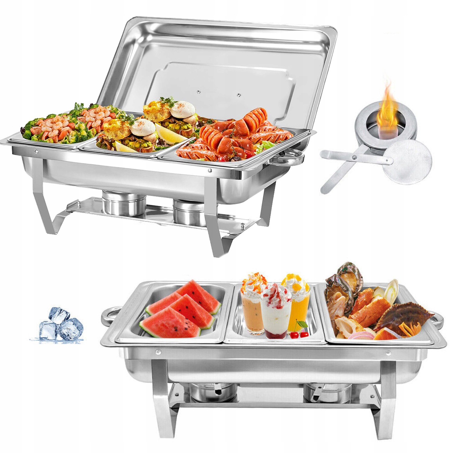 Ohřívač Gn 1/3 Pro Gastronomické Pokrmy 9 L Nerezová Ocel