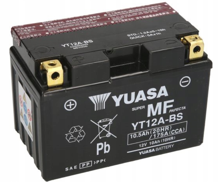Akumulator Motocyklowy Yuasa Moto YT12A-BS-CP 10AH 175A