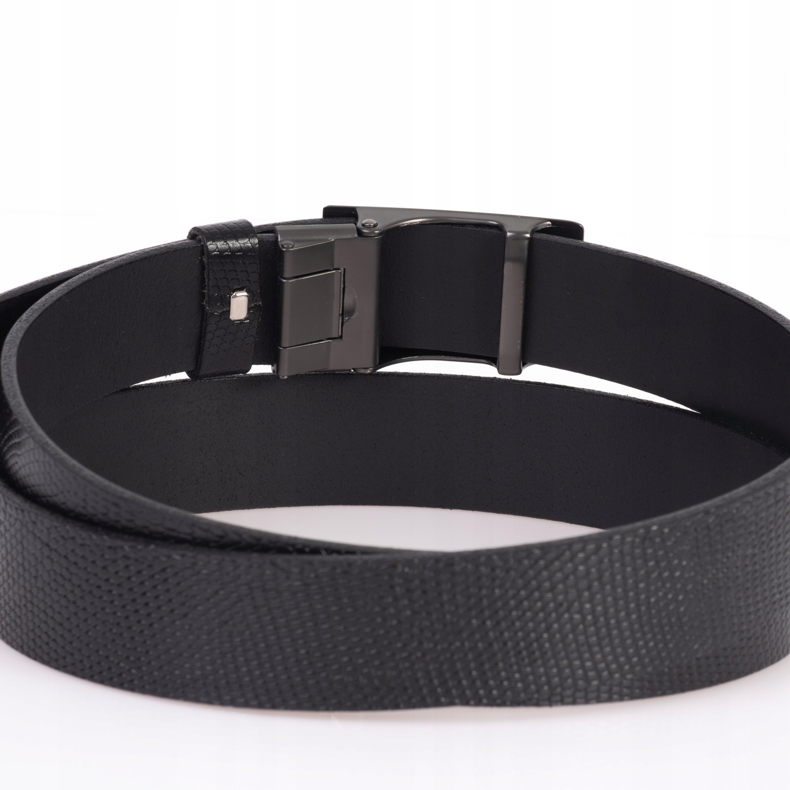 Pasek SKÓRZANY męski SEPHER CZARNY krokodyl wąż Marka inna