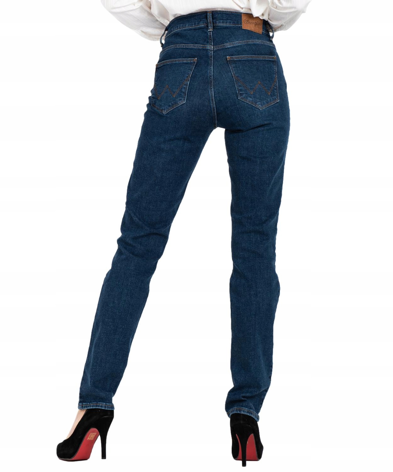 Wrangler Slim 610 High Rise She Wolf spodnie damskie proste rozmiar 40/32