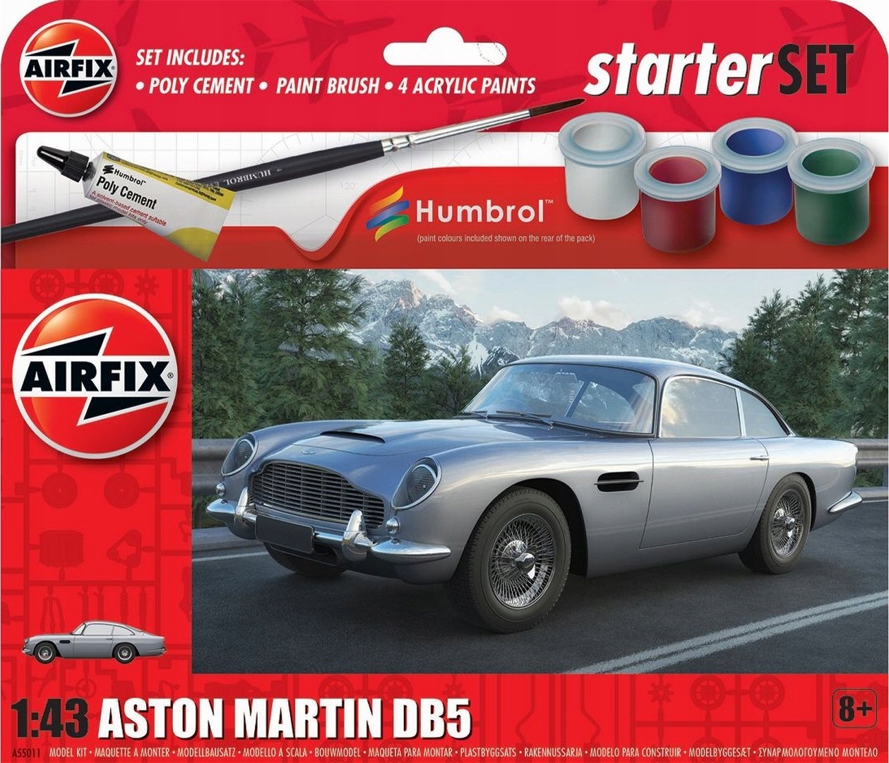 Airfix Starter Set Aston Martin DB5 Model ke slepení Měřítko: 1:43