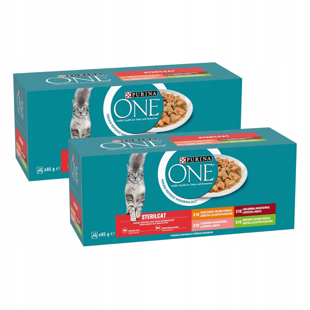 Zestaw 2X Purina One Sterilcat 40X85G Karma Mokra Dla Kota, Saszetki