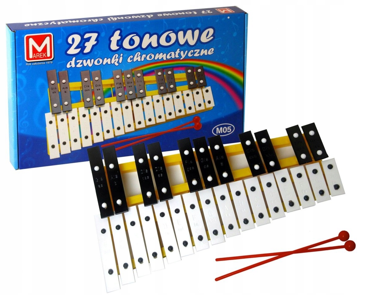 Cymbałki / Dzwonki szkolne 27 tonowe chromatyczne