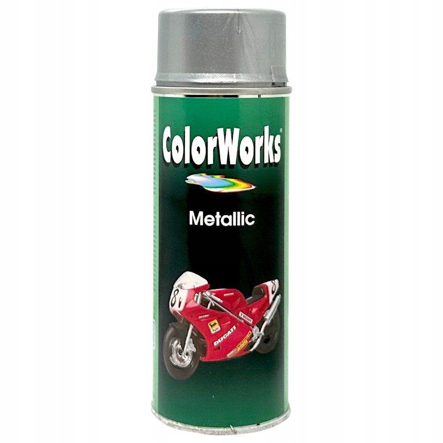 Color Works Lakier Metaliczny Srebrny Metalik Spray 400ML