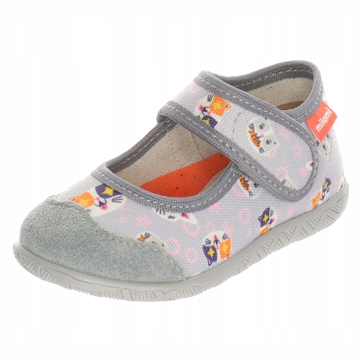 Pantofle Kapcie Dziecięce Milami Open Grey Cats R.25
