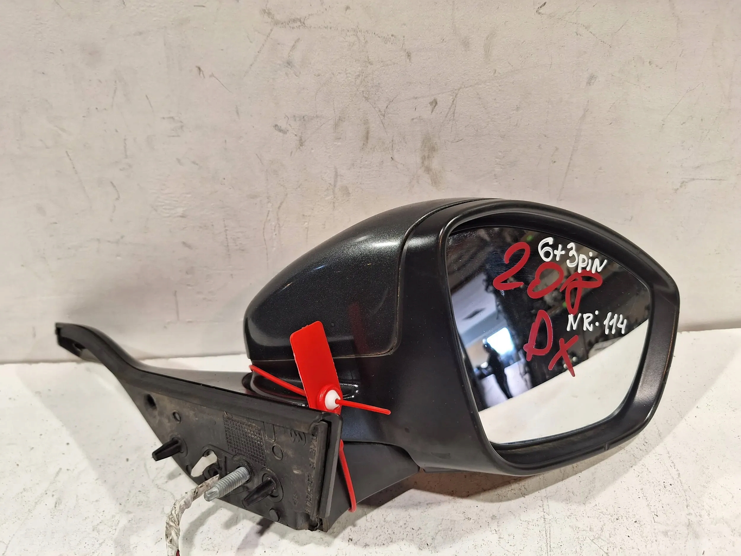 mirror exterior right Peugeot 208 12- EU 9PIN