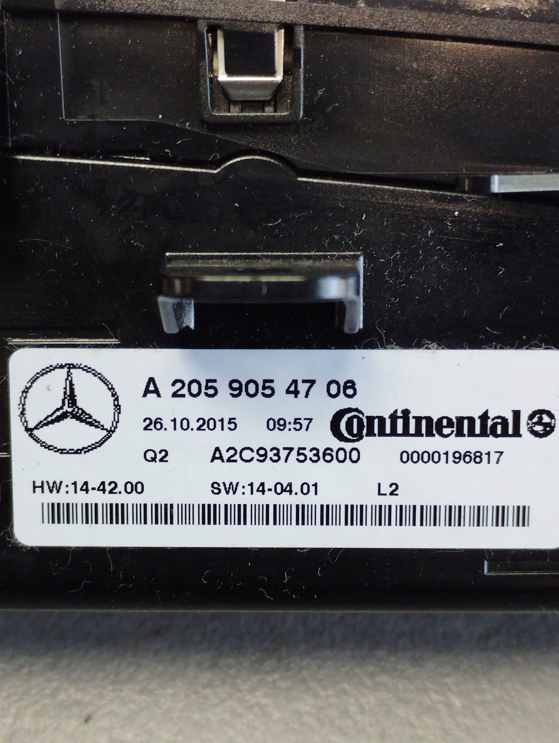 Mercedes-Benz GLC X253 Unite commande clima A2059054706