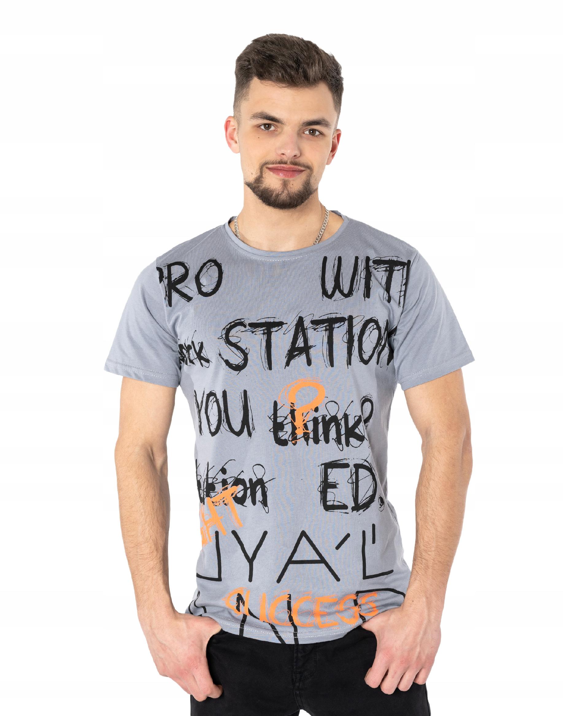 

Koszulka Podkoszulek Tshirt Męski Shirt KM24-3 r M