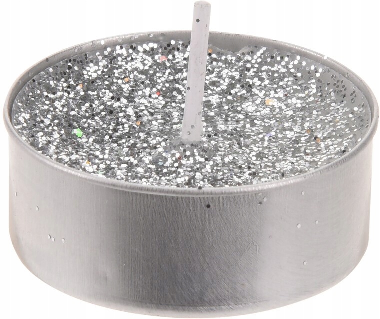 

Świeczka Tealight Brokatowa 8 Szt Srebrne 159