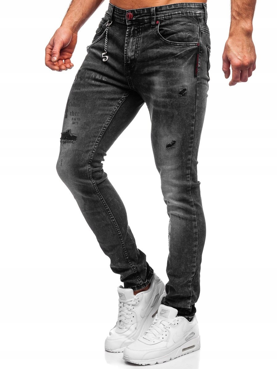 

Spodnie Męskie Jeansowe Czarne 60027W0 Denley_s