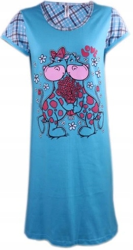 Koszula nocna damska z krótkim rękawem XL