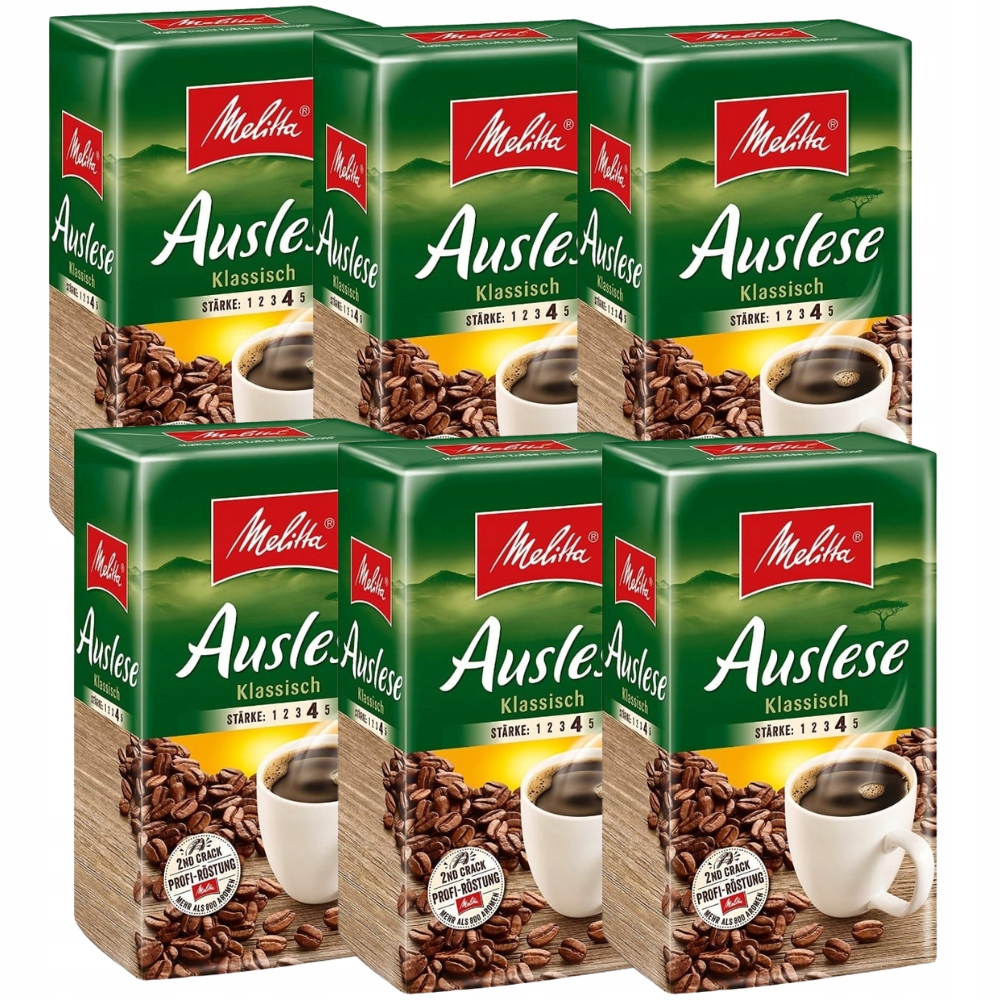 Kawa mielona Melitta Auslese Klassisch 100% arabica zestaw 6x500g