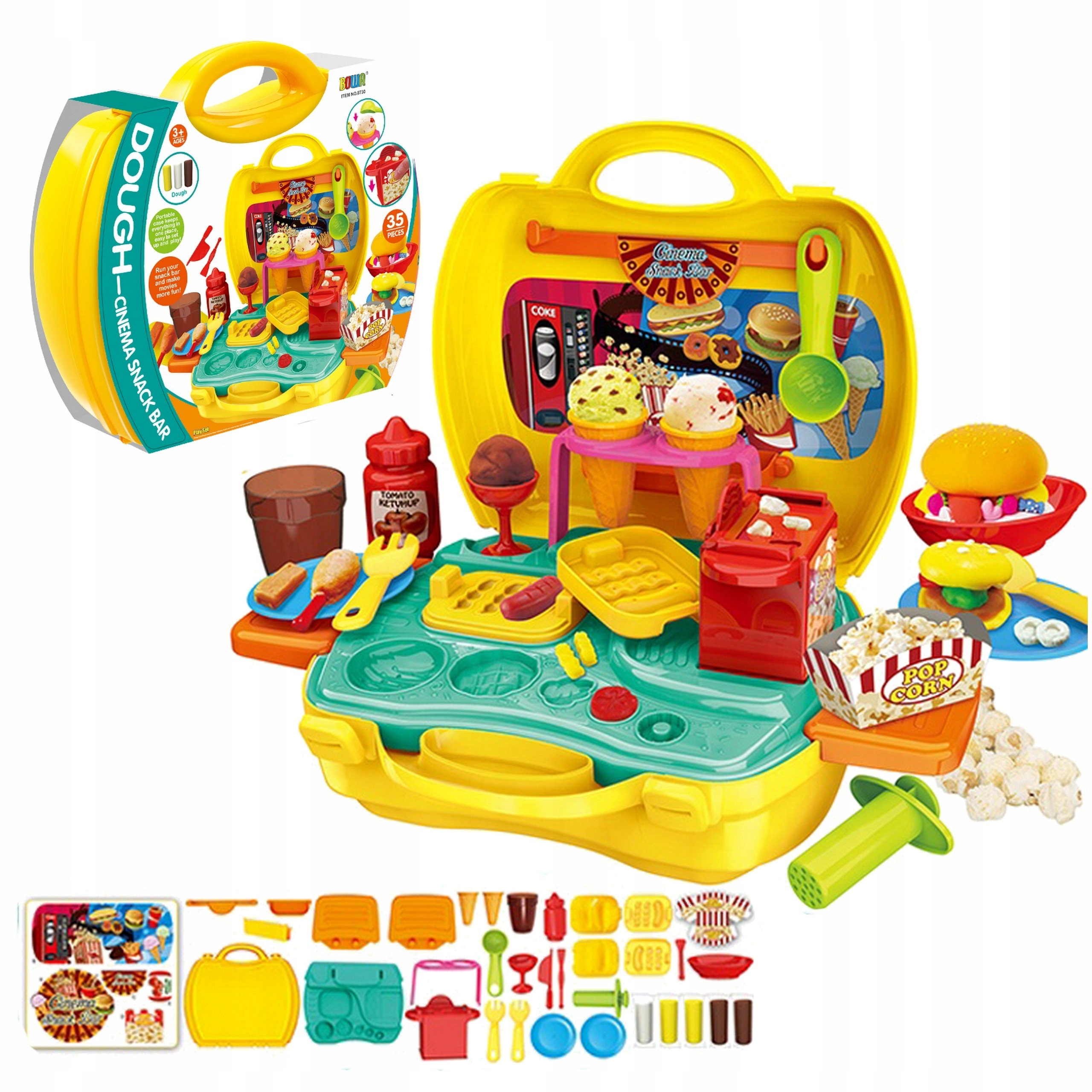 

Ciastolina w walizce Lody kuchnia masa plastyczna