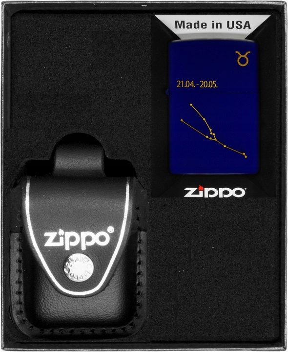 Zestaw Zippo Zapalniczka Zodiac Taurus Design Byk Prezentowy No3