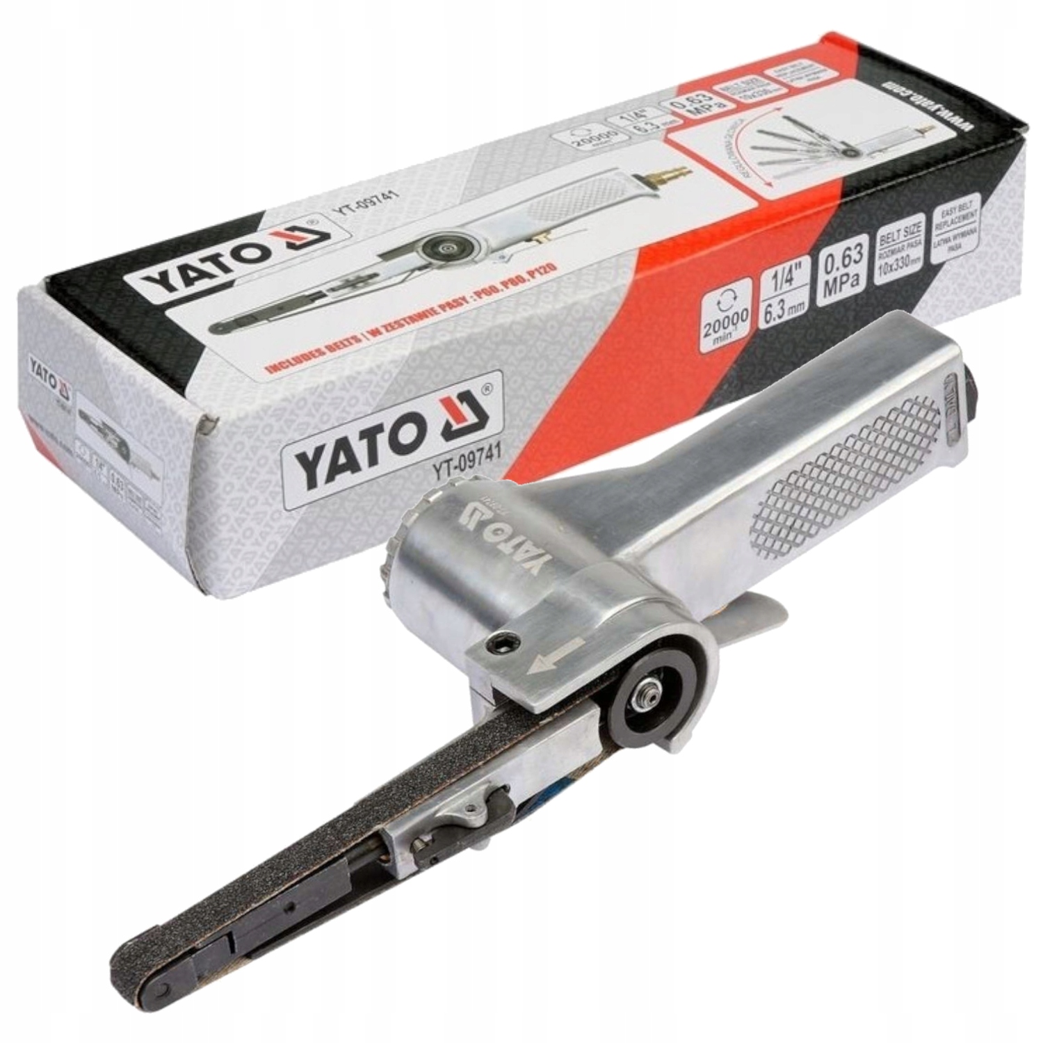 

Pneumatyczna Szlifierka Taśmowa 10x330mm Yato
