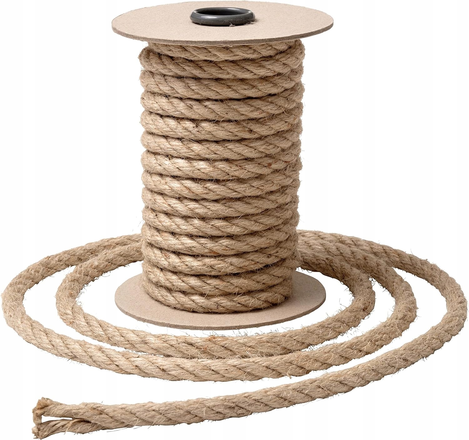 Jutové lano námořnické, kudrnaté, dekorativní, Tlustá Šňůra 20 mm, 50 Metrů