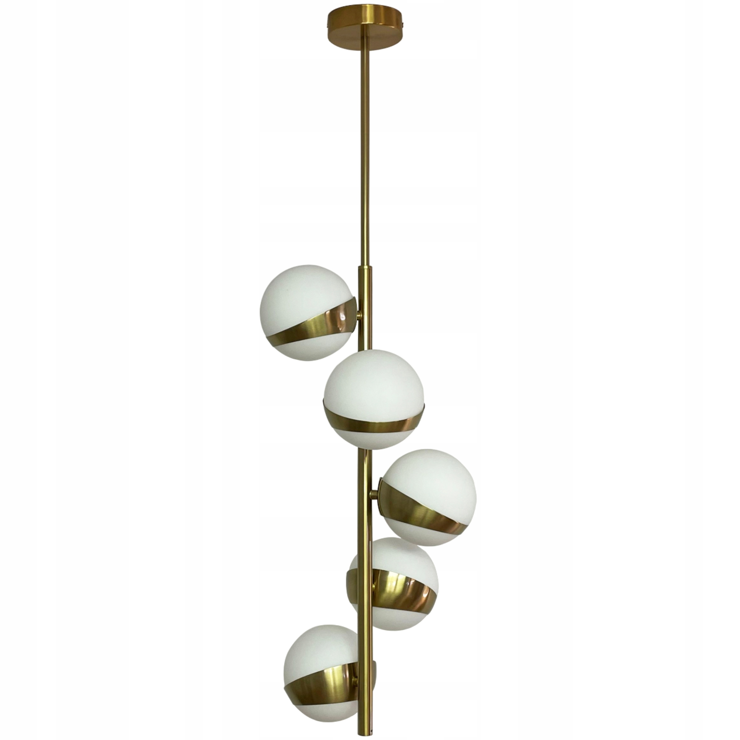 Lampa Wisząca Sufitowa Żyrandol Kule złota Nowoczesna Led mleczna