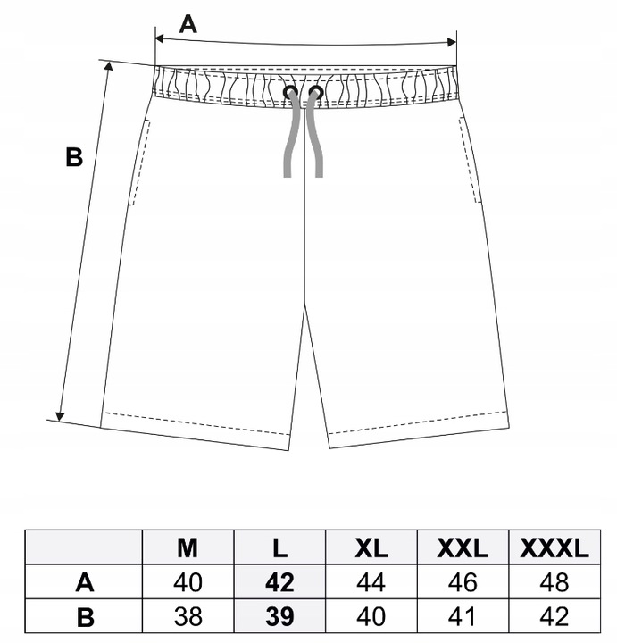 KĄPIELÓWKI SPODENKI MĘSKIE SZORTY KĄPIELOWE R. XL Rozmiar XL