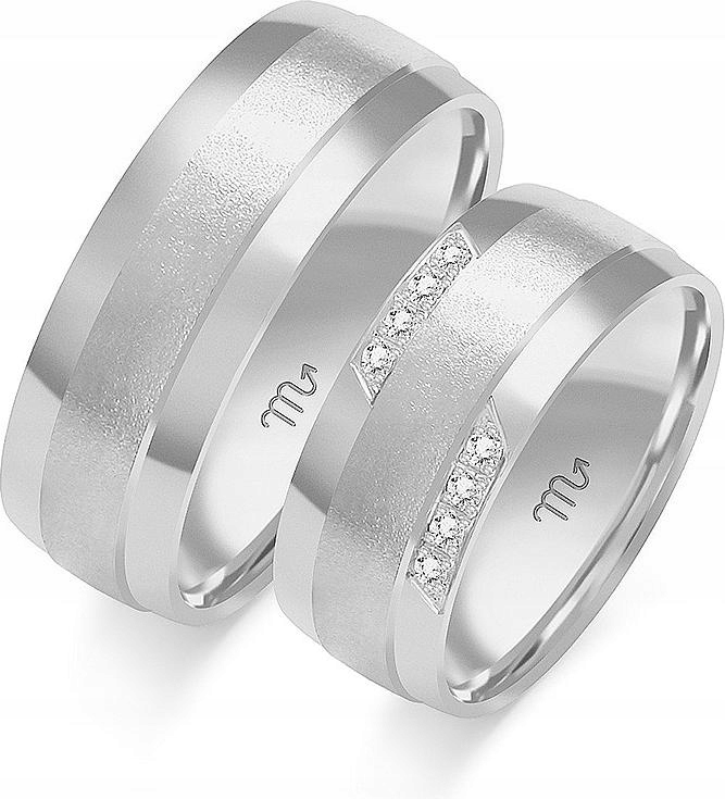 Bílé zlato svatební snubní prsteny na svatba 585 vel. 29 30 31 elegantní model dárek