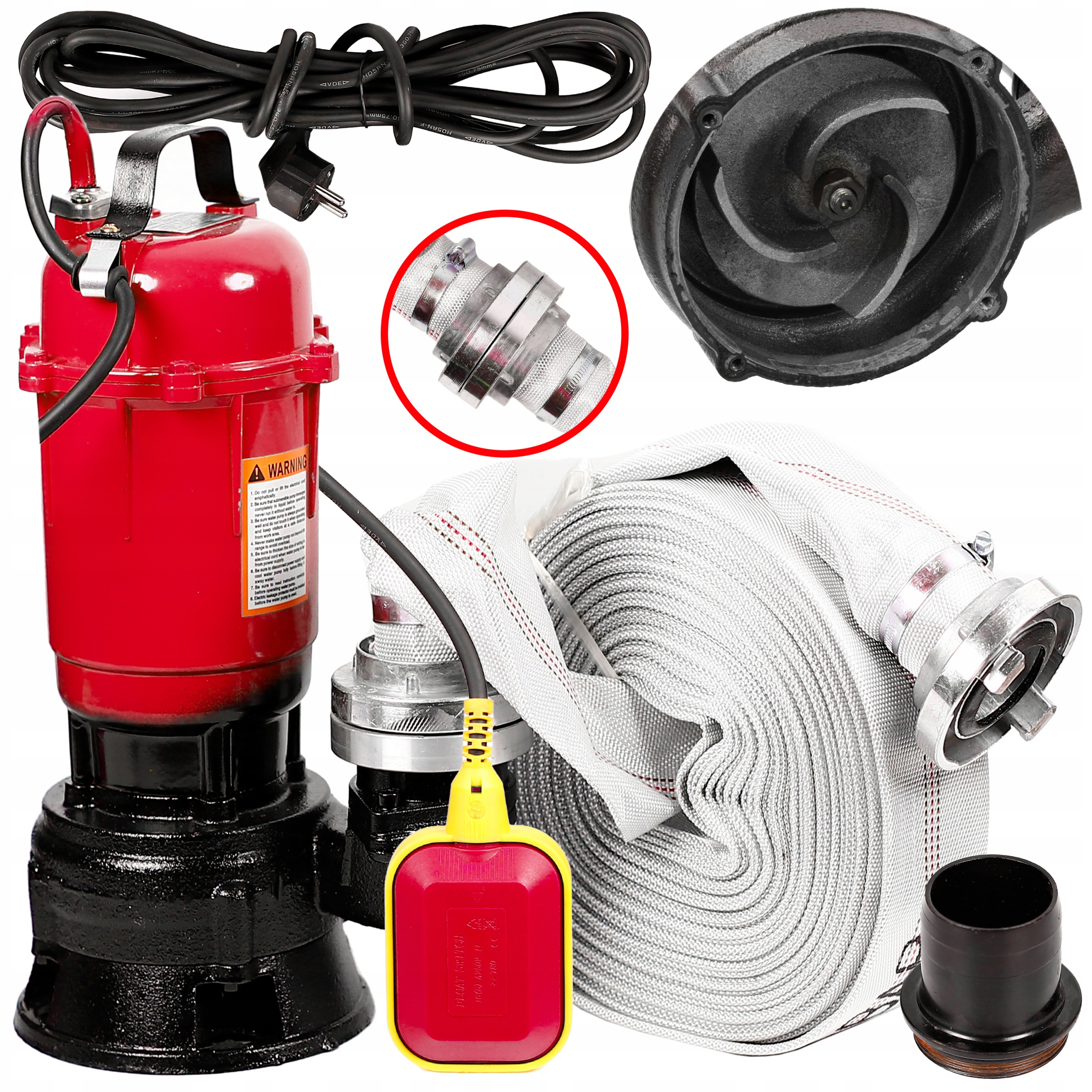 Čerpadlo Na Čistú, Špinavú Vodu, Plaváková Žumpa Ponorný Drvič Hadice