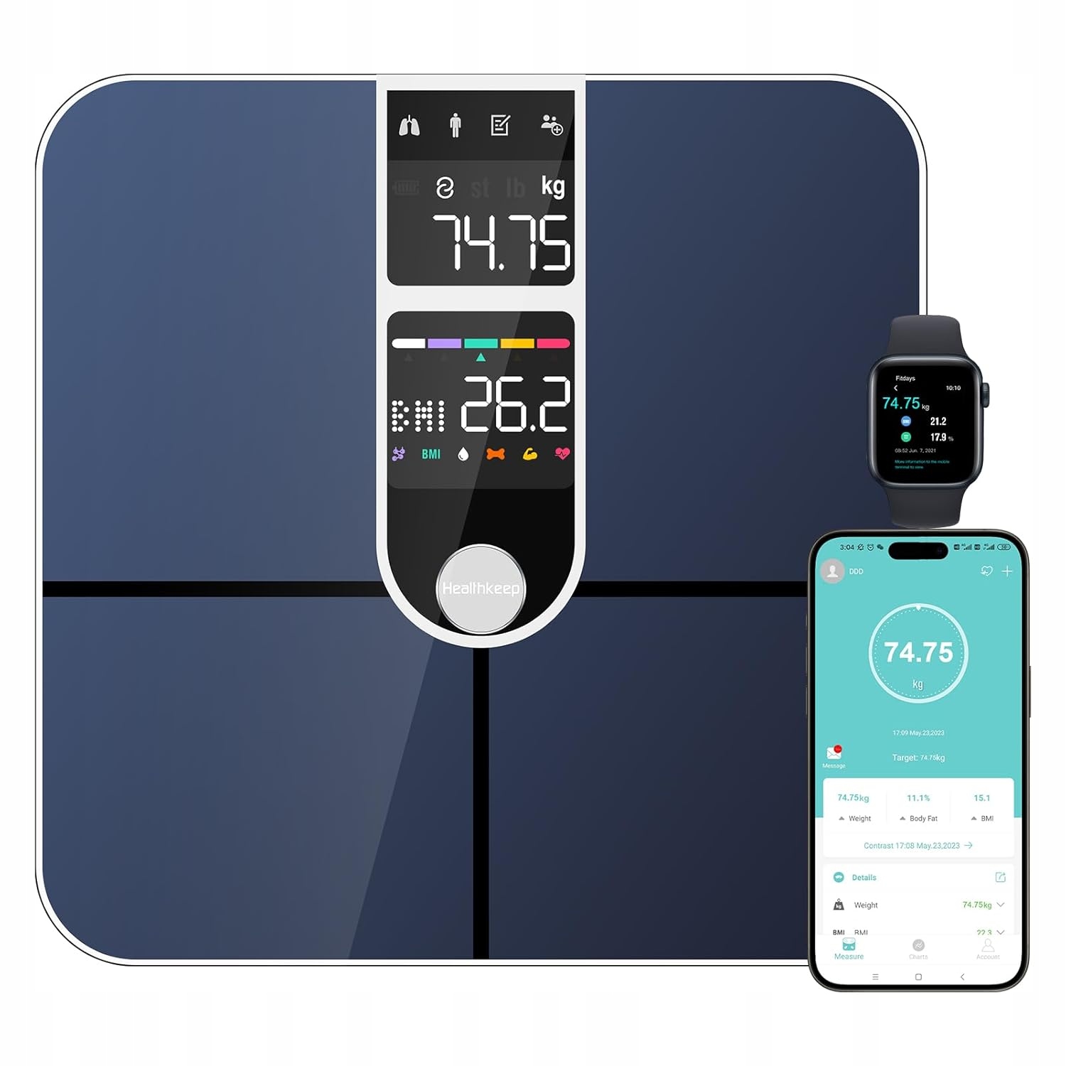Podlahová váha Healthkeep Bluetooth do 180 kg