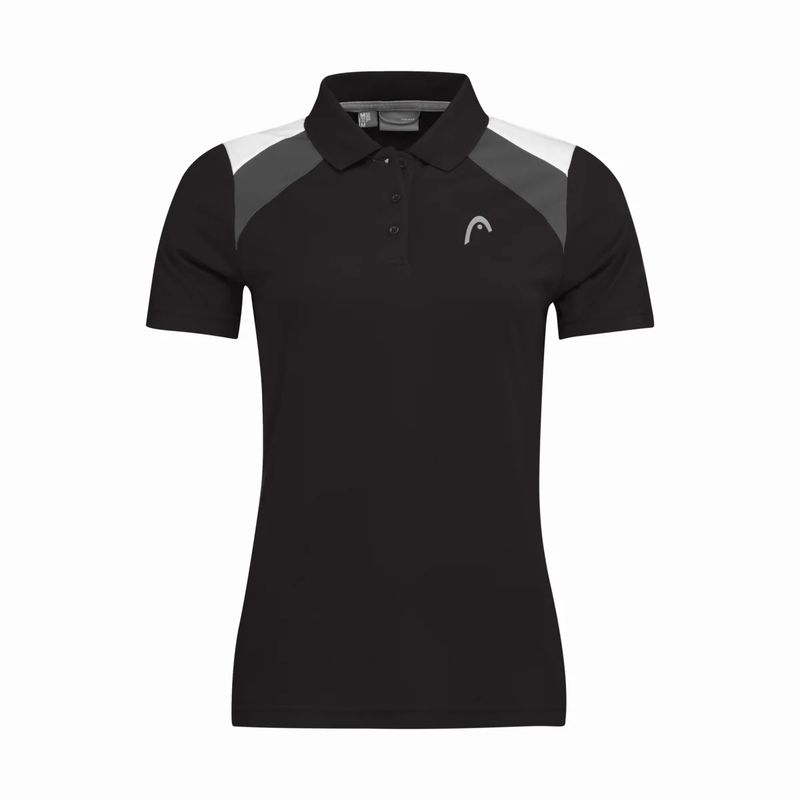 Dámské Tričko Head Club Tech Polo Shirt Women 2022 Black L
