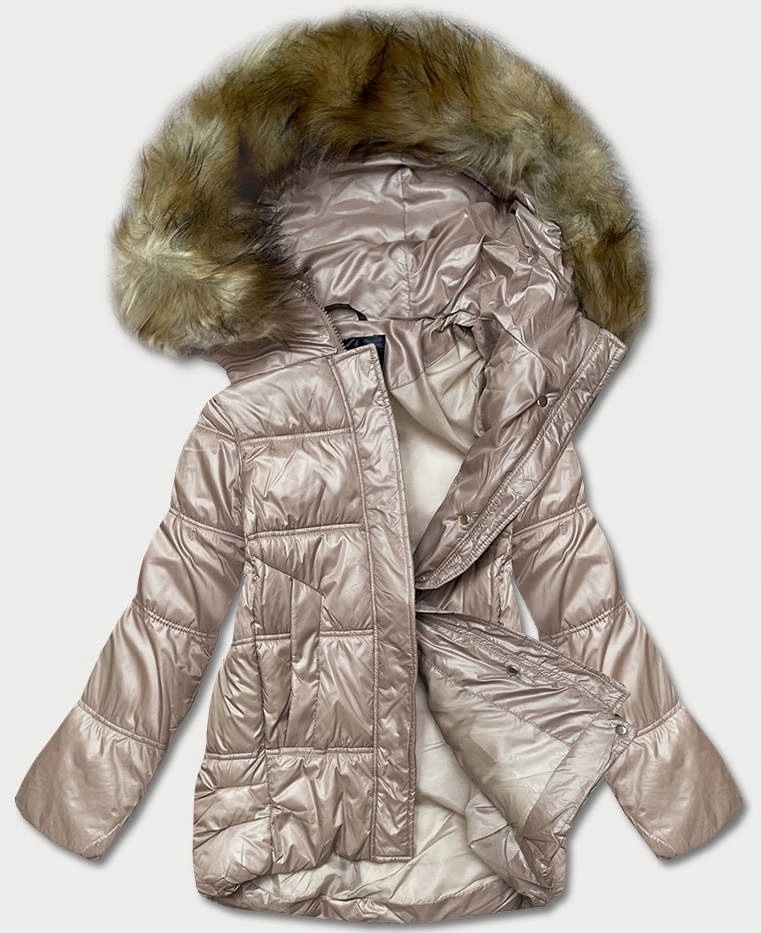 Lehká Bunda Kapuce H-202-1 Camel 46