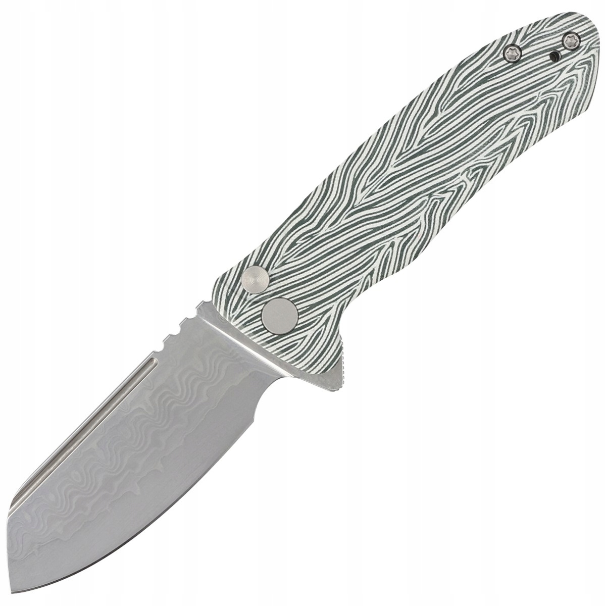Nůž Kubey Creon White/Green G10, Damascus (KU336A)