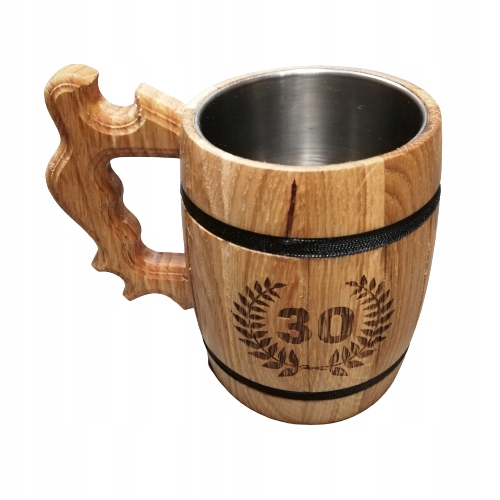 Pivní Sklenice Dřevěný Na Pivo gravírování k 30. narozeninám