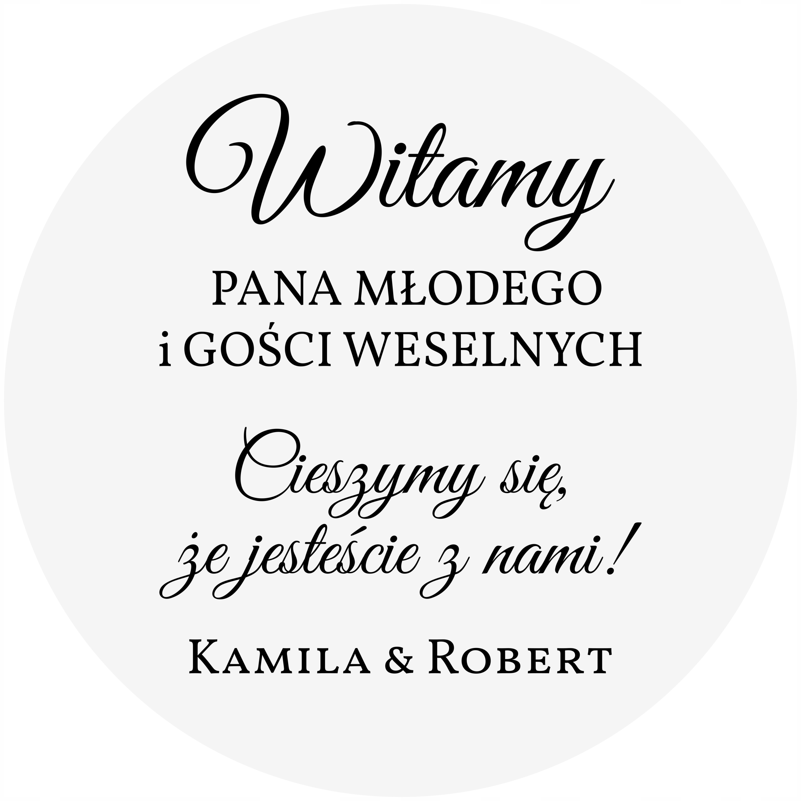 naklejka WITAMY Twoje imiona i data 45x57cm Kod producenta COMMNS100211x