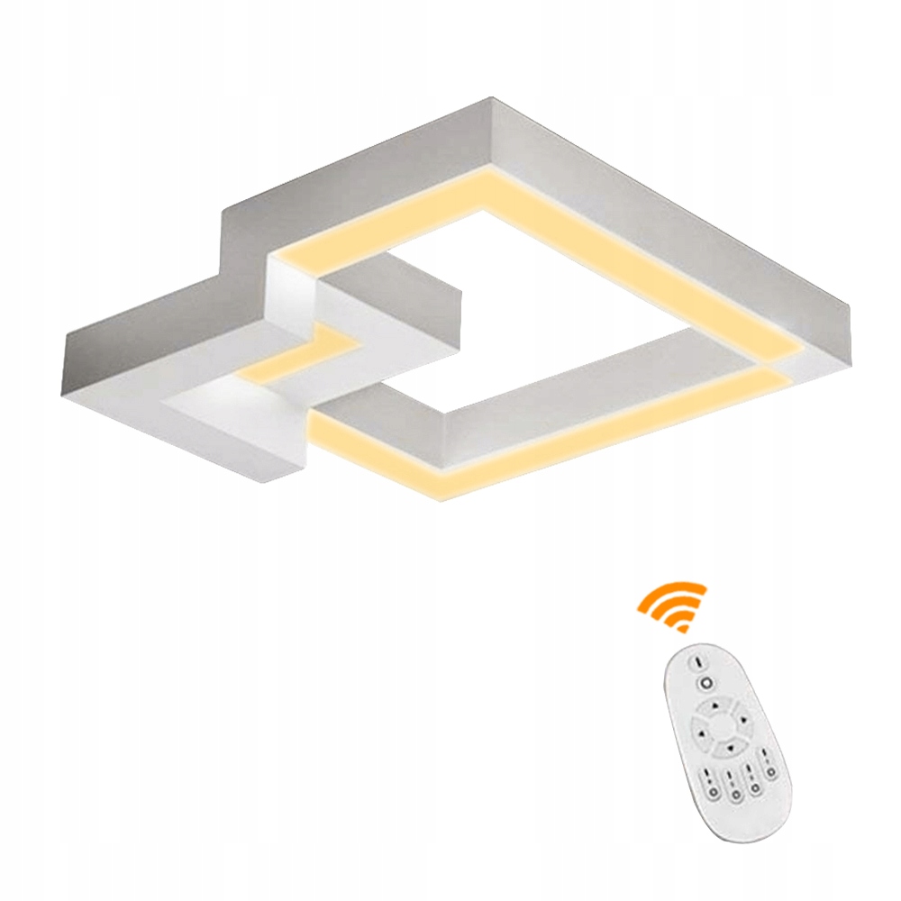 

Lampa Żyrandol Plafon Kwadraty Led sufitowa Biały
