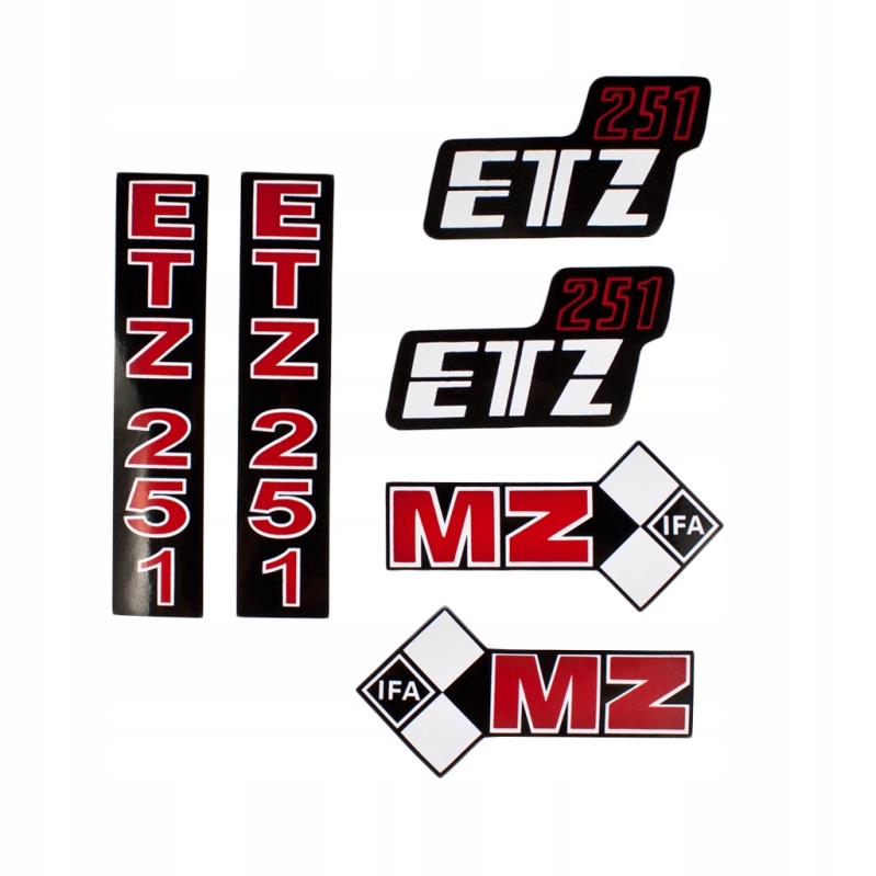 Zestaw komplet naklejek Mz ETZ251 wzór Hq