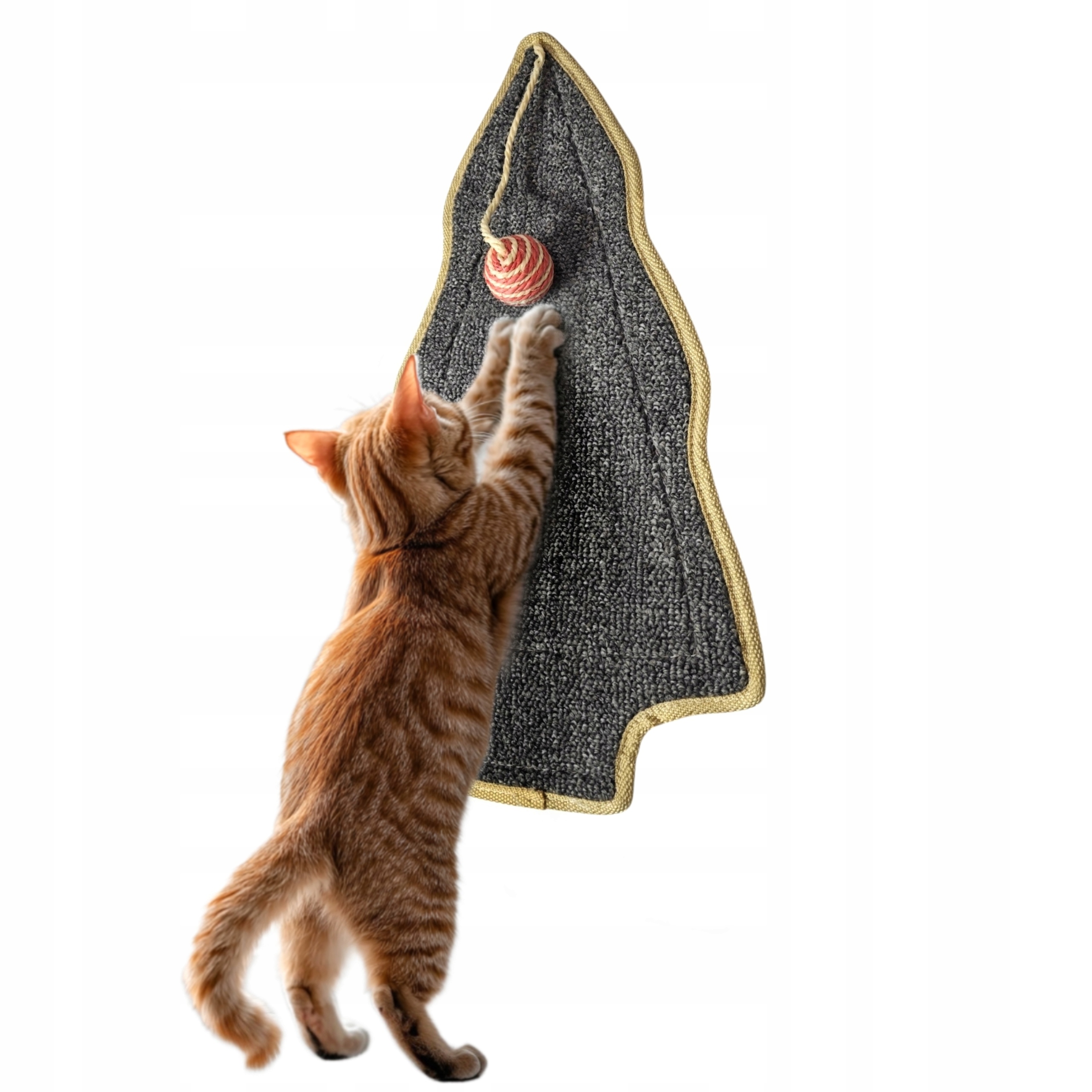 Vánoční podložka na škrábání s míčkem Škrabadlo pro kočky Pelíšek 50 cm