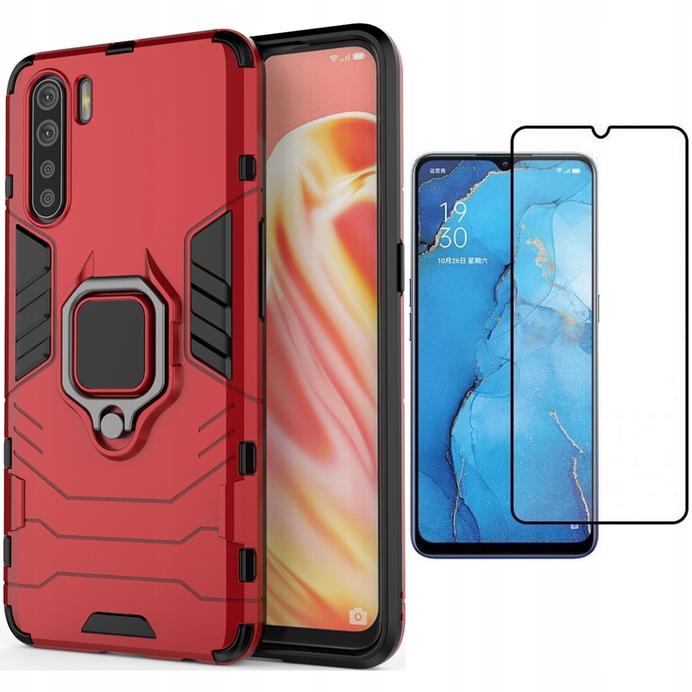 

Etui, Case X-ring Pancerne Do Oppo A91 + Szkło