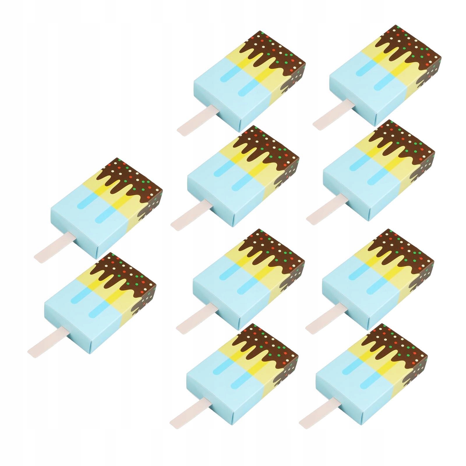 Pudełka na cukierki Papierowe pudełka na prezenty w kształcie lodów