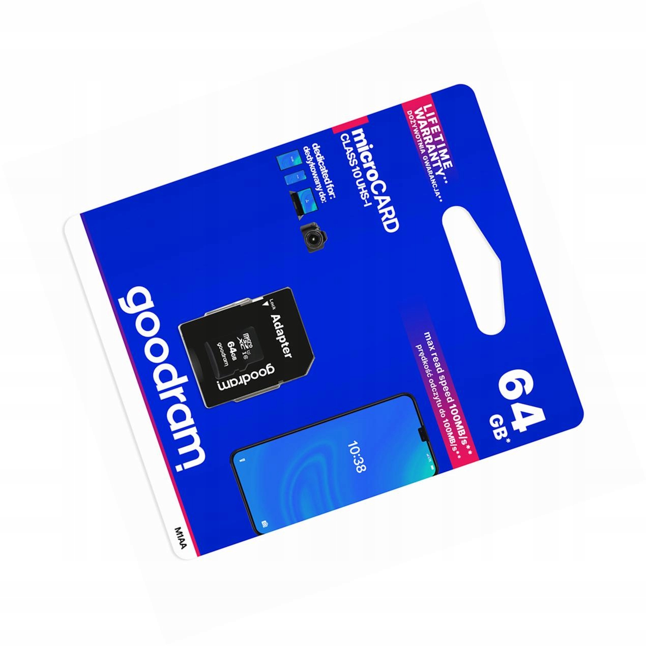 Karta pamięci 64GB microSD do telefonu szybka 10 Class z adapterem Sd