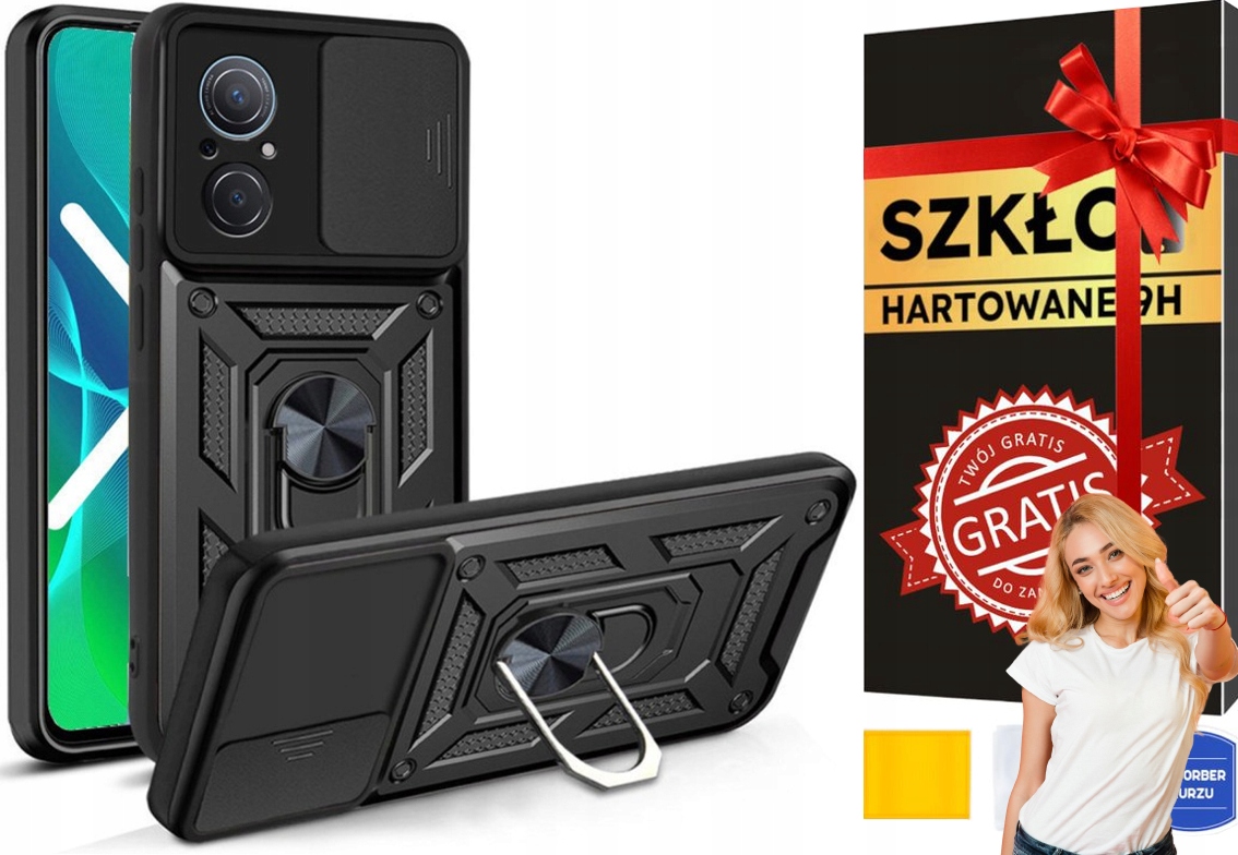 

Etui Camshield Ring Szkło do Reno 7 Lite/8 Lite