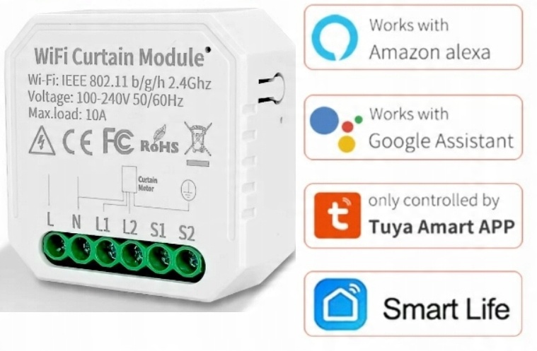 

Sterownik Wifi Do Rolet Dopuszkowy Tuya Smart Life