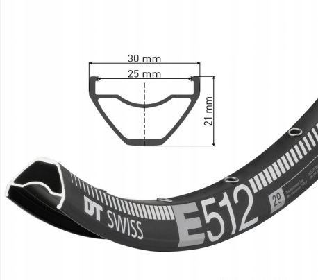 Obręcz MTB DT Swiss E 512 Disc 29er 28H