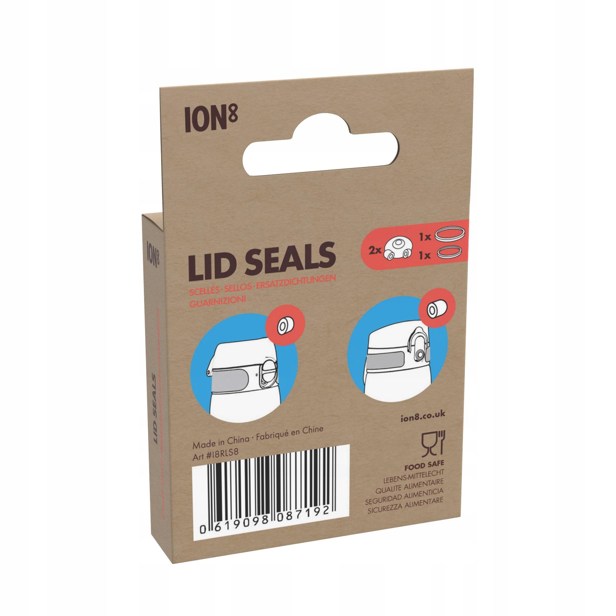 Zestaw wymiennych uszczelek do butelki bidonu ION8 0,3 0,4 0,5 0,7 1 1,2 l Marka Ion8